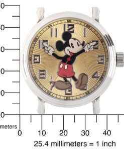 Disney Mickey Mouse Adult Vintage Articulating Hands Analog Quartz Watch Silver, Black 27 71usc0mbukL