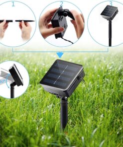 VMANOO Solar USB Outdoor String Christmas Lights 72Ft 200 LED 8 Modes Patio Lighting for Outside Yard Gazebo Party Wedding Tents Porch Xmas Garden Backyard Tree Decorations Balcony Decor Lights RED1P 1 PACK Red 12 71utR bYTVL