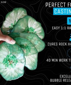 Art ‘N Glow Epoxy Resin for Clear Casting and Coating - 16 Ounce Kit - Perfect for Molds, Crafts, Tumblers, Jewelry, Wood - Food Safe, Non Yellowing, Bubble Free, and Made in The USA 28 71utRt8I4NL