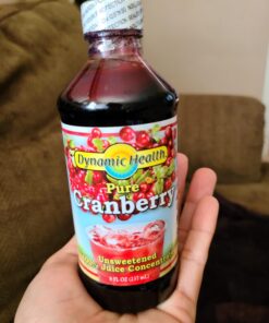 Dynamic Health Pure Cranberry Juice Concentrate, Unsweetened, Natural Antioxidant Support, No Added Sugar, 8 Fl oz 8 Fl Oz (Pack of 1) 17 71uteL2tdpL