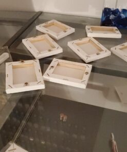 SL crafts Mini Stretched Canvas 3.5"X2.75" (1 Pack of 12 Mini Canvases) 38 71utxOLyXuL