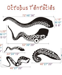 Tentacles Wall Decal Kraken Octopus Tentacles Wall Sticker Sea Animal Wall Decal Mural Home Art Decor Black Large 20 71utzRE3JL
