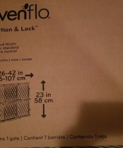 Evenflo Position and Lock Baby Gate, Pressure-Mounted, Tan 49 71uu129yL