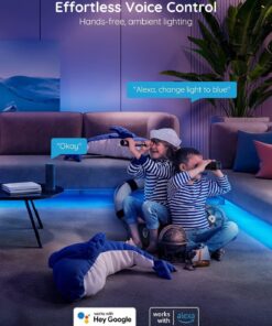 Govee Smart LED Strip Lights, 16.4ft WiFi LED Strip Lighting Work with Alexa and Google Assistant, 16 Million Colors with App Control and Music Sync LED Lights for Room, Kitchen, TV, Christmas 25 71uuEi364L