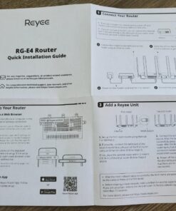 Reyee AX3000 Wi-Fi 6 Router, Dual Band Internet, 802.11ax Wireless, Coverage up to 3,000 Sq. Ft., Gigabit Wan Aggregation, WPA3, Smart VPN for Large Home (RG-E4), 2023 Release 74 71uv AfQaGL