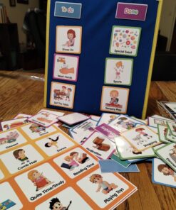 Godery Large Visual Schedule for Kids Chore Reward Chart,Bedtime Routine Chart for Toddlers,Double Side Schedule Board With 109 Cards for Home School Planner,Autism Learning Materials. 42 71uwWKgYrEL