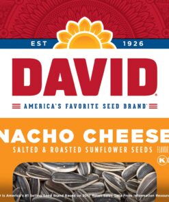 DAVID Roasted and Salted Nacho Sunflower Seeds, 0.8 oz, 36 Bags (Pack of 9) 14 71uwhuYh5qL