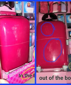 18 Inch Doll Accessories Play Travel Set - 16 Pcs Suitcase Luggage Carrier with Sunglasses, Passport, Tickets, Camera, and More, Beverly Hills Doll Collection Suitcase Set 18 71uxGBsML5L