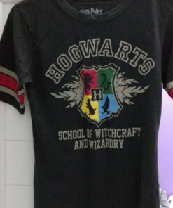 Bioworld Harry Potter Hogwarts Juniors Black Hockey T-Shirt Medium Medium,black 5 71uxGkWQB6L