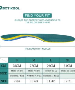 OSOTIKSOL Plantar Fasciitis Feet Insoles & Arch Support Shoe Insert Insoles Orthotic Inserts for Men & Women Relieve Flat Feet, High Arch, Foot Pain M(Men's:7-8 1/2,Women's:9-10 1/2) 13 71uy6AImGIL