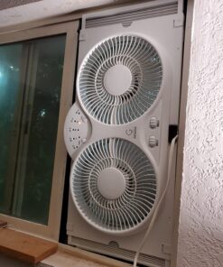 Genesis Twin Fan High Velocity Reversible AirFlow Fan, LED Indicator Lights Adjustable Thermostat & Max Cool Technology, ETL Certified, White (A1WINDOWFAN) 32 71uyKEqnMyL 1