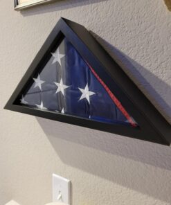 MCS 11x15.5 Inch Mini Flag Display Case for standard 3 by 5-feet military flag, Black (46716) 14 71uyTUzxNgL