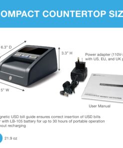 Safescan 185-S Multi-direction portable Counterfeit Bill Detector, 7-Point counterfeit detection, Suits 8 Currencies, Detects Superdollars, Fast Verification Speed with visual and sound alarm Premium 12 71uyyqfwrtL