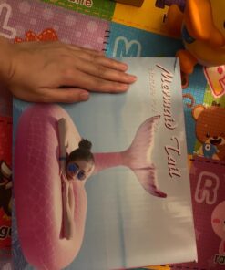 Jasonwell Giant Inflatable Mermaid Tail Pool Float with Fast Valves Summer Beach Swimming Pool Party Lounge Raft Decorations Toys for Adults Kids (Pink) Pink - XL 41 71uzGPpLzWL