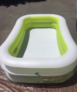 Intex 56483EP Inflatable 8.5' x 5.75' Swim Center Family Pool for 2-3 Kids, Backyard Splash Pool for Children 6+ Years Old, 198-Gallons, Blue & White Family Swim Center 60 71uzpbUGIL 1