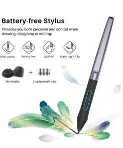 Drawing Tablet HUION Inspiroy H640P Graphics Tablet with Battery-Free Stylus 8192 Pressure Sensitivity 6 Hot Keys, 6 x 4inch Drawing Pad for Digital Art, Design & Animation, Work with Mac, PC & Mobile 29 71v rAeGJhL 3