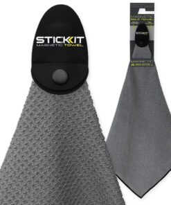 STICKIT Magnetic Towel, Gray | Top-Tier Microfiber Golf Towel with Deep Waffle Pockets | Industrial Strength Magnet for Strong Hold to Golf Carts or Clubs Pack of 1 19 71v0Wr3DXJL