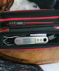 Lonicera Instant Read Digital Meat Thermometer for Food, Bread Baking, Water and Liquid. Waterproof and Long Probe with Meat Temp Guide for Cooking, Display with Backlit (Red) 17 71v0gMB2F7L