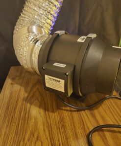 VIVOSUN Ventilation Kit 6 Inch 390 CFM Inline Duct Fan with 6" x 16"Carbon Filter Odor Control System with Australia Virgin Charcoal for Grow Tent Ventilation R6 w/ Carbon Filter 47 71v0nvIb L