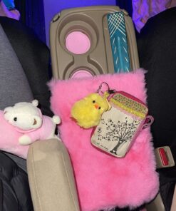 SINGARO Car Cup Coaster, 4PCS Universal Non-Slip Cup Holders Embedded in Ornaments Coaster, Car Interior Accessories, Pink 29 71v0u1vzs7L