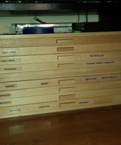 U.S. Art Supply 4 Drawer Wood Artist Supply Storage Box - Pastels, Pencils, Pens, Markers, Brushes 44 71v11K kqZL