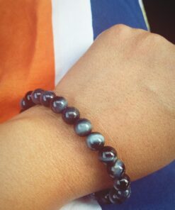 JUSTINSTONES Gem Semi Precious Gemstone 8mm Round Beads Stretch Bracelet 7 Inch Unisex A Grade Blue Tiger Eye 7 71v2EIuAAL