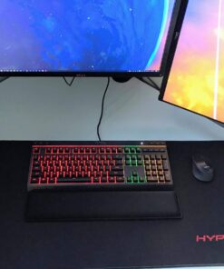 HyperX Alloy Core RGB – Membrane Gaming Keyboard, Comfortable Quiet Silent Keys with RGB LED Lighting Effects, Spill Resistant, Dedicated Media Keys, Compatible with Windows 10/8.1/8/7 – Black 34 71v2QlsUfL
