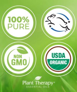 Plant Therapy Organic Peppermint Essential Oil 100% Pure, USDA Certified Organic, Undiluted, Natural Aromatherapy, Therapeutic Grade 100 mL (3.3 oz) 3.3 Fl Oz (Pack of 1) 15 71v3E4B5w1L