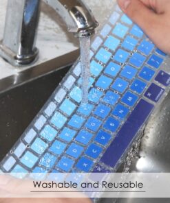 Allinside Blue Ombre Keyboard Cover Skin for MacBook Pro 13" 15" 17" (2015 or Older Version), MacBook Air 13" A1369/A1466, Older iMac Wireless Keyboard MC184LL/B 2010-2017 MacBook Air 13 & 2008-2015 Mac Pro 13/15 Ombre Blue 20 71v3jttiqL 1