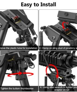 CVLIFE 6-9 Inches Bipod Picatinny Bipod with Adapter Black 35 71v4UjvvQYL