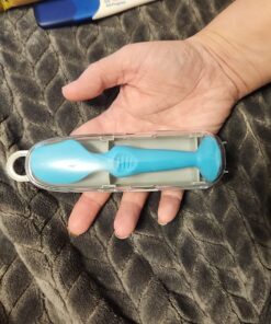 Dr. Talbot's Diaper Cream Brush for Babies - Diaper Rash Cream Applicator with Suction Base and Hygienic Case - Mini Size - Aqua Blue 43 71v4nn87WQL