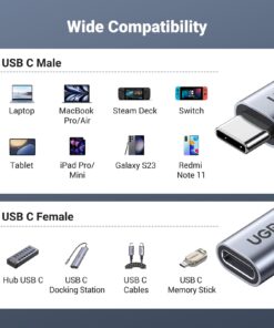 UGREEN USB C Extension Cable, (3.3Ft/1M/10Gbps/100W), USB C 3.2 Extender Nylon Type C Male to Female Cord Charging & Transfer Compatible with PSVR2/Macbook/iPad Pro/USB C Hub/Magsafe Charger/iPhone15 3.3 FT 16 71v55OqcnsL 2