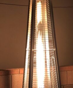 Hiland HLDSO1-WGTHG Pyramid Glass Tube Propane Patio Heater w/Wheels, 40,000 BTU, Hammered Bronze 38 71v5GOAbbsL
