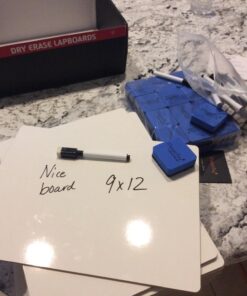 Magicfly Small White Boards, Dry Erase Board Pack of 26, Mini Whiteboards 9x12 Inches Double-Sided White Boards for Students Classroom Teachers School Supplies Office with 32 Pens and 26 Erasers 26 packs 25 71v5Is0FUVL