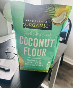 Viva Naturals Organic Coconut Flour (4 lbs) - Gluten Free Flour Substitute for Keto, Paleo and Vegan Baking, Low Fat and Fiber-Rich Coconut Baking Flour, Non-GMO, Unbleached and Unrefined, 1.81 kg 39 71v6IaDe4RL