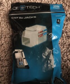 Cable Matters UL Listed 25-Pack RJ45 Keystone Jack, Cat6 Keystone Jacks in White and Keystone Punch-Down Stand 31 71v6TyYYebL