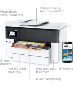 HP OfficeJet Pro 7740 Wide Format All-in-One Color Printer with Wireless Printing, Works with Alexa (G5J38A), White/Black 32 71v6VRgnlyL