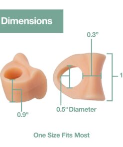 ZenToes Gel Toe Separators for Overlapping Toes, Bunions, Big Toe Alignment, Corrector and Spacer - 4 Pack (Beige) Beige 28 71v6a5QAmkL