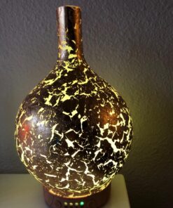 Porseme Gold Plated Essential Oil Diffuser Glass Aromatherapy Ultrasonic Humidifier, Auto Shut-Off,Timer Setting, BPA Free,Aroma Decoration for Home,Office,Gym,Spa,Premium Gift 100ml A4-100ml Gold Plated Aladdin 31 71v6x0Y6nqL