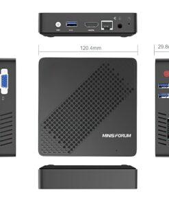 MINISFORUM N40 Mini PC Fanless Silent Desktop Computer 4GB RAM, 64GB eMMC Micro PC, Celeron N4020 up to 2.8GHz, 1000M LAN, HDMI&VGA, Support Auto Power On Mini Computer N40(4+64) 37 71v7B52ZswL