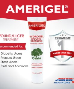 AMERIGEL Hydrogel Wound Dressing (1 oz.) Two Pack - Provides Moisture-Rich Healing Environment for Dry Wounds 1 Ounce (Pack of 2) 14 71v7YHnYSL