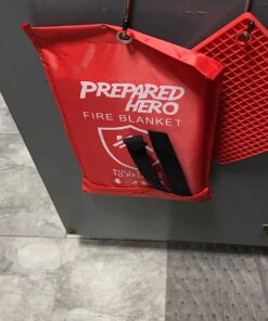 Prepared Hero Emergency Fire Blanket - 4 Pack - Fire Suppression Blanket for Kitchen, 40” x 40” Fire Blanket for Home, Fiberglass Fire Blanket 4-pack 24 71v7pWgHpEL
