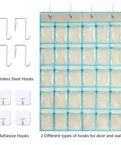 KEEPJOY Classroom Pocket Charts for Cell Phone Calculator Holders, Pocket Organizer for Cell Phone Jail with 30 Clear Pockets Chart Size 33.5 x 24.5 Inch Classroom Pocket Storage (Beige) Beige 17 71v7yROHEcL