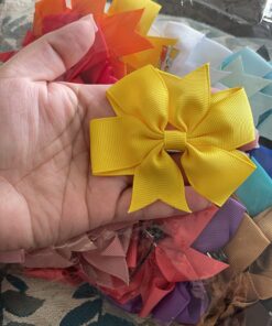 CÉLLOT 40Pcs 3 Inch Boutique Grosgrain Ribbon Pinwheel Hair Bows Alligator Clips For Girls Toddlers Accessories Teens Gifts In Pairs 40pcs/20color-A 35 71v8MhjJtL