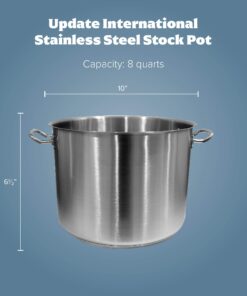 8 Qt Stainless Steel Stock Pot w/Cover 8-Quart 10 71v8UHkFpEL