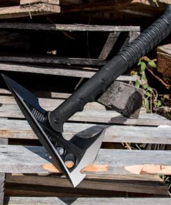 M48 Destroyer Tactical Tomahawk – Cast Stainless Steel Axe Head with Black Oxide Coating and Satin Finish, Injection Molded Handle – Sturdy, Reliable Tool to Tackle All Tasks - 16” Overall 8 71v92 xOFmL