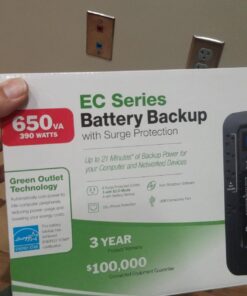 CyberPower EC650LCD Ecologic Battery Backup & Surge Protector UPS System, 650VA/390W, 8 Outlets, ECO Mode, Compact Uninterruptible Power Supply 650VA LCD 30 71vAQNnQ0zL 1