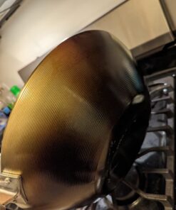 JOYCE CHEN Professional Series 14-Inch Carbon Steel Wok with Phenolic Handles 14 - inch Flat Bottom Wok 41 71vAX2D4wnL