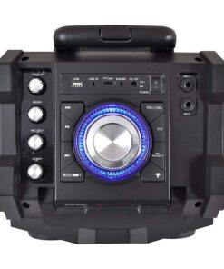 Pyle 500 Watt Outdoor Portable BT Connectivity Karaoke Speaker System - PA Stereo with 8" Subwoofer, DJ Lights Rechargeable Battery Microphone, Recording Ability, MP3/USB/SD/FM Radio - PWMA325BT 19 71vAXRsKsHL