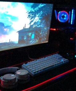 Redragon K552 Mechanical Gaming Keyboard RGB LED Backlit Wired with Anti-Dust Proof Switches for Windows PC (White, 87 Key Blue Switches) 87 Key Blue Switch White RGB Backlit 35 71vBCBrAfhL